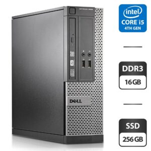 Комп'ютер Dell OptiPlex 3020 SFF / Intel Core i5-4570 (4 ядра по 3.2 - 3.6 GHz) / 16 GB DDR3 / 256 GB SSD / Intel HD Graphics 4600 / DVD-ROM