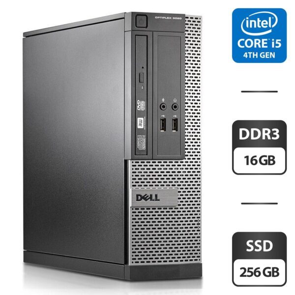 Комп'ютер Dell OptiPlex 3020 SFF / Intel Core i5-4570 (4 ядра по 3.2 - 3.6 GHz) / 16 GB DDR3 / 256 GB SSD / Intel HD Graphics 4600 / DVD-ROM