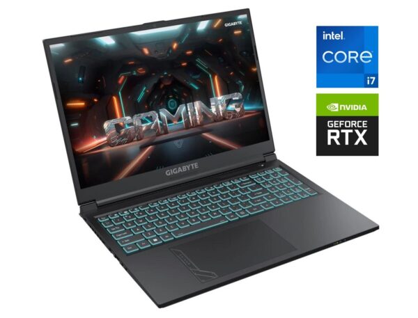 Ігровий ноутбук Gigabyte G6 KF / 16" (1920x1200) IPS / Intel Core i7-13620H (10 (16) ядер по 3.6 - 4.9 GHz) / 16 GB DDR5 / 1000 GB SSD NVMe / nVidia GeForce RTX 4060, 8 GB GDDR6, 128-bit / WebCam
