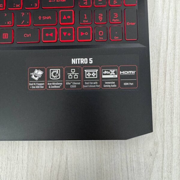 Ігровий ноутбук Б-клас Acer Nitro 5 AN515-45 / 15.6" (1920x1080) IPS / AMD Ryzen 5 5600H (6 (12) ядер по 3.0 - 4.2 GHz) / 16 GB DDR4 / 512 GB SSD NVMe / nVidia GeForce RTX 3050, 4 GB GDDR6, 128-bit / WebCam - Зображення 9