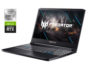 Ігровий ноутбук Б-клас Acer Predator Triton 300 PT315-52 / 15.6" (1920x1080) IPS / Intel Core i7-10750H (6 (12) ядер по 2.6 - 5.0 GHz) / 32 GB DDR4 / 1000 GB SSD NVMe / nVidia GeForce RTX 2070 Max-Q, 8 GB GDDR6, 256-bit / WebCam