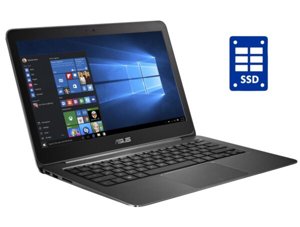 Ультрабук Б-клас Asus ZenBook UX305CA / 13.3" (1920x1080) IPS / Intel Core m3-6Y30 (2 (4) ядра по 0.9 - 2.2 GHz) / 8 GB DDR3 / 256 GB SSD NVMe / Intel UHD Graphics 620 / WebCam