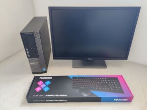 Комплект ПК: комп'ютер Dell OptiPlex 3020 SFF / Intel Core i5-4570 (4 ядра по 3.2 - 3.6 GHz) / 16 GB DDR3 / 256 GB SSD / Intel HD Graphics 4600 / DVD-ROM + Монитор Dell P2217 / 22" (1680x1050) TN + Клавіатура та мишка, кабелі