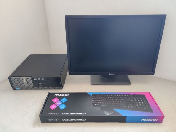Комплект ПК: комп'ютер Dell OptiPlex 3020 SFF / Intel Core i5-4570 (4 ядра по 3.2 - 3.6 GHz) / 16 GB DDR3 / 256 GB SSD / Intel HD Graphics 4600 / DVD-ROM + Монитор Dell P2217 / 22" (1680x1050) TN + Клавіатура та мишка, кабелі - Зображення 2