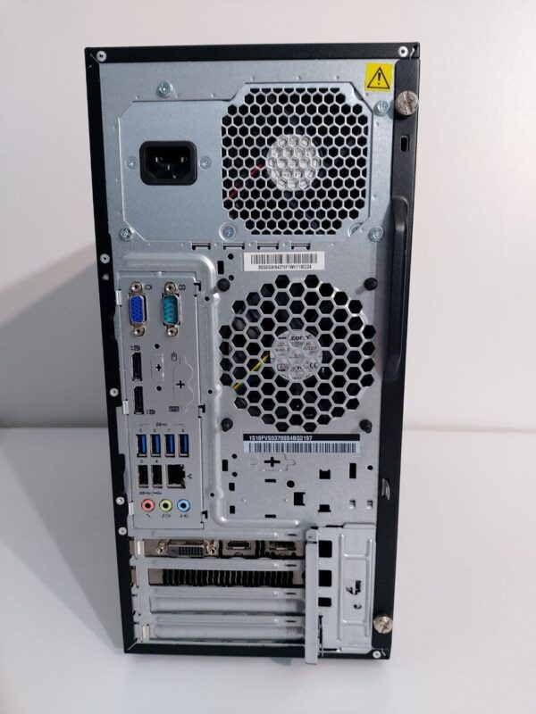 Комплект: Lenovo ThinkCentre M800 Tower / Intel Core i5-6500 (4 ядра по 3.2 - 3.6 GHz) / 16 GB DDR4 / 256 GB SSD + 500 GB HDD / nVidia GeForce GTX 1050, 2 GB GDDR5, 128-bit / DVD-ROM + Монітор LG 24MB37PM-B / 24" (1920x1080) IPS + Веб-камера, кабелі - Зображення 4