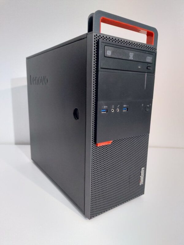 Комплект: Lenovo ThinkCentre M800 Tower / Intel Core i5-6500 (4 ядра по 3.2 - 3.6 GHz) / 16 GB DDR4 / 256 GB SSD + 500 GB HDD / nVidia GeForce GTX 1050, 2 GB GDDR5, 128-bit / DVD-ROM + Монітор LG 24MB37PM-B / 24" (1920x1080) IPS + Веб-камера, кабелі - Зображення 2