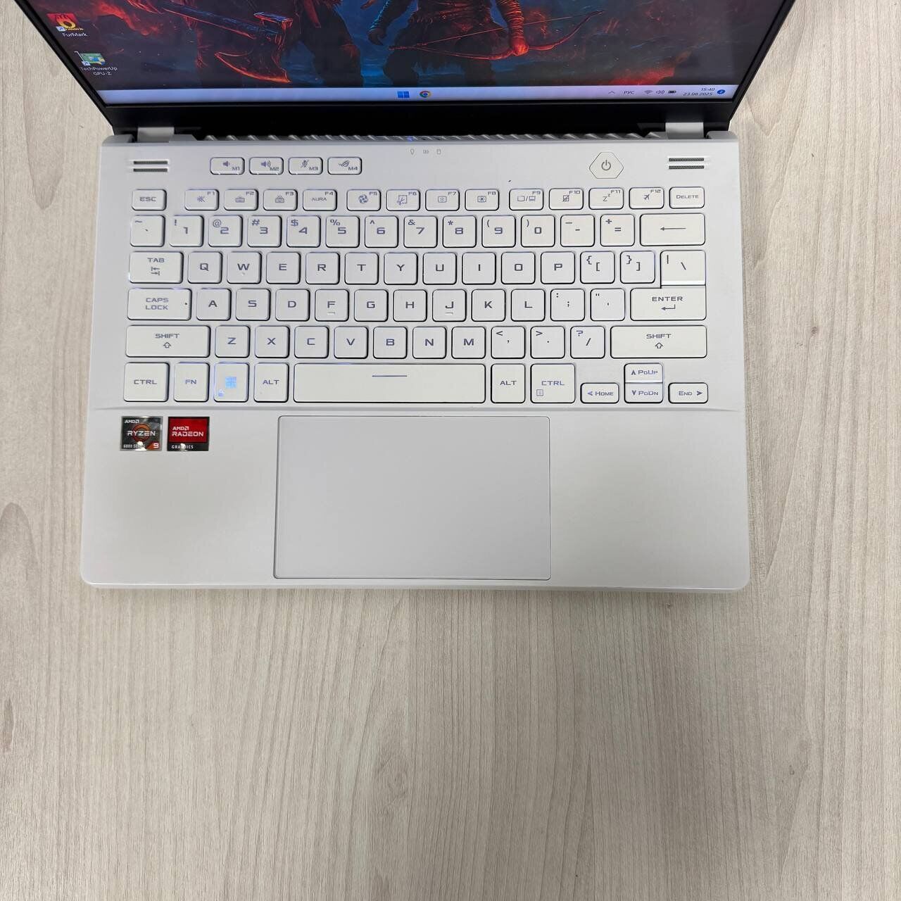 Ігровий ноутбук Asus ROG Zephyrus G14 GA402RJ / 14" (2560x1600) IPS / AMD Ryzen 9 6900HS (8 (16) ядер по 3.3 - 4.9 GHz) / 16 GB DDR4 / 512 GB SSD NVMe / AMD Radeon RX 6700S, 8 GB GDDR6, 128-bit / WebCam - Зображення 7