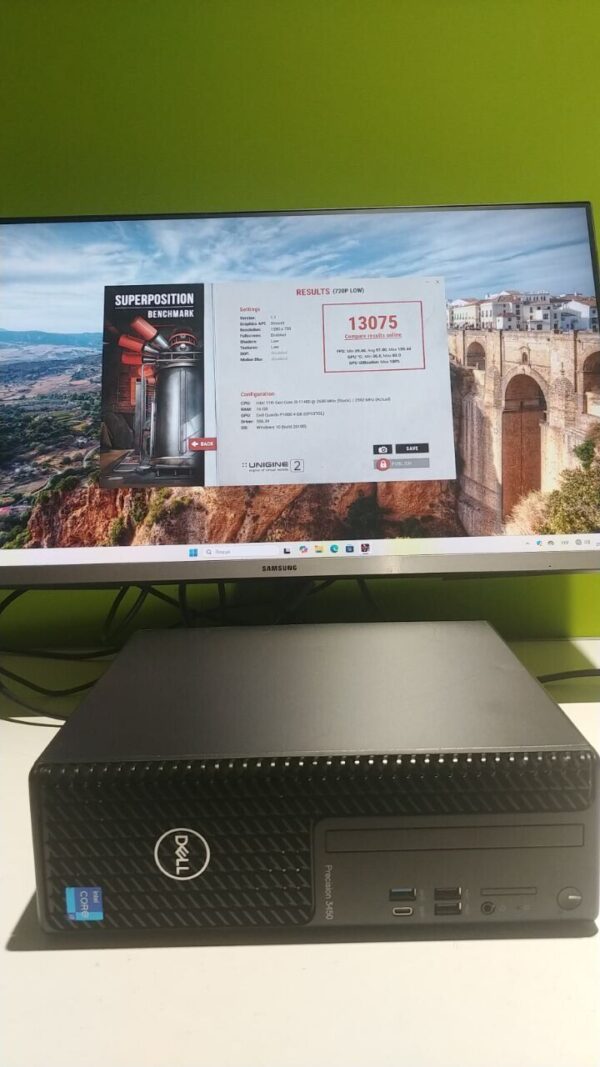 Ігровий ПК Б-клас Dell Precision 3450 SFF / Intel Core i5-11400 (6 (12) ядер по 2.6 - 4.4 GHz) / 16 GB DDR4 / 128 GB SSD / nVidia Quadro P1000, 4 GB GDDR5, 128-bit / 200W  miniDP / Win 11 - Зображення 2