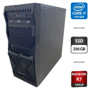 Комп'ютер NoName Tower / Intel Core i7-4770 (4 (8) ядра по 3.4 - 3.9 GHz) / 16 GB DDR3 / 256 GB SSD / AMD Radeon R7 250X, 2 GB GDDR5, 128-bit / DVD-ROM