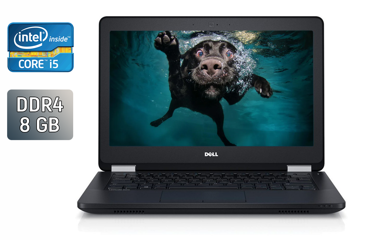 Нетбук Dell Latitude E5270 / 12.5" (1366x768) TN / Intel Core i5-6200U (2 (4) ядра по 2.3 - 2.8 GHz) / 8 GB DDR4 / 240 GB SSD / Intel HD Graphics 520 / WebCam / Windows 10