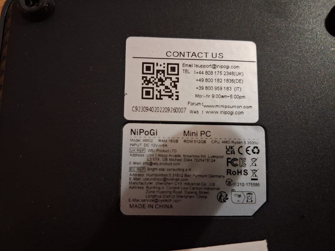 Неттоп NiPoGi AM02 USFF / AMD Ryzen 5 3500U (4 (8) ядра по 2.1 - 3.7 GHz) / 16 GB DDR4 / 512 GB SSD / AMD Radeon Vega 8 Graphics / HDMI / DisplayPort / Wi-Fi + Блок живлення - Зображення 5