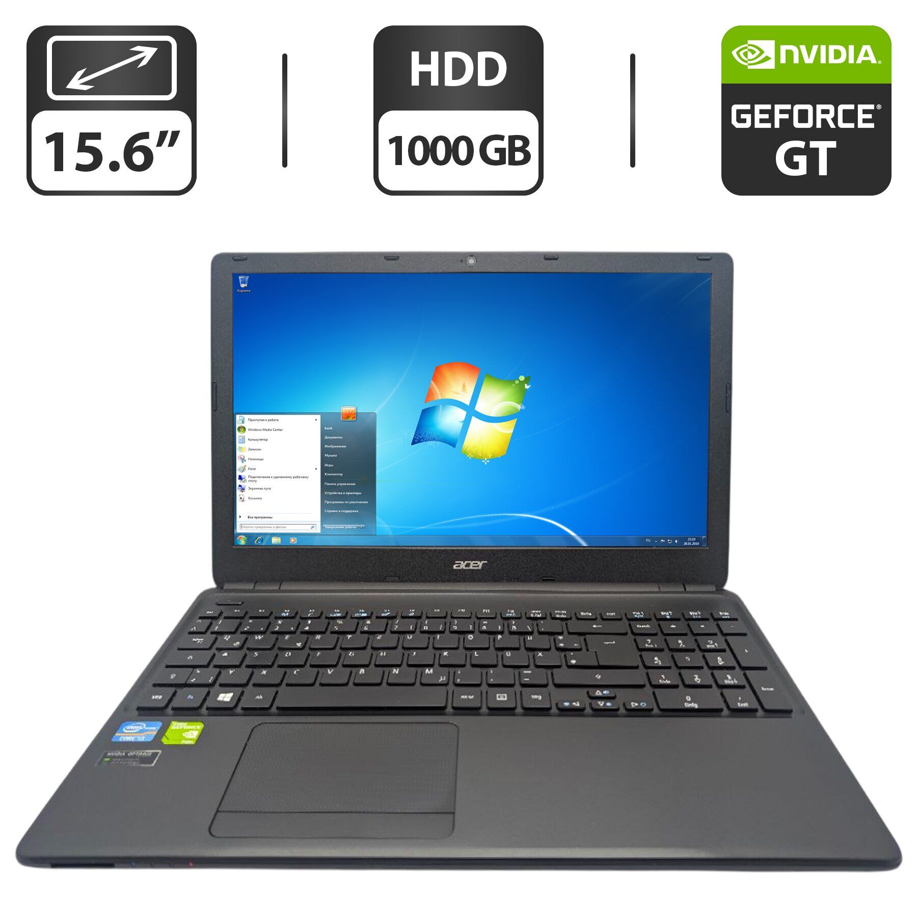Ноутбук Acer Aspire E1-570G / 15.6" (1366x768) TN / Intel Core i3-3217U (2 (4) ядра по 1.8 GHz) / 8 GB DDR3 / 1000 GB HDD / nVidia GeForce GT 740M, 2 GB GDDR3, 64-bit / WebCam / DVD-ROM