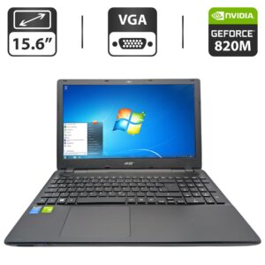 Ноутбук Acer Aspire E5-571G / 15.6" (1366x768) TN / Intel Core i3-4005U (2 (4) ядра по 1.7 GHz) / 6 GB DDR3 / 500 GB HDD / nVidia GeForce 820M, 1 GB GDDR3, 64-bit / WebCam / DVD-ROM
