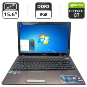 Ноутбук Asus A53S / 15.6" (1366x768) TN / Intel Core i5-2450M (2 (4) ядра по 2.5 - 3.1 GHz) / 8 GB DDR3 / 500 GB HDD / nVidia GeForce GT 630M, 1 GB GDDR5, 128-bit / WebCam / DVD-ROM