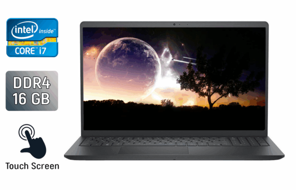 Ноутбук Dell Inspiron 15 3530 / 15.6" (1920x1080) IPS Touch / Intel Core i7-1355U (10 (12) ядер по 3.7 - 5.0 GHz) / 16 GB DDR4 / 480 GB SSD / Intel Iris Xe Graphics / WebCam / Windows 10