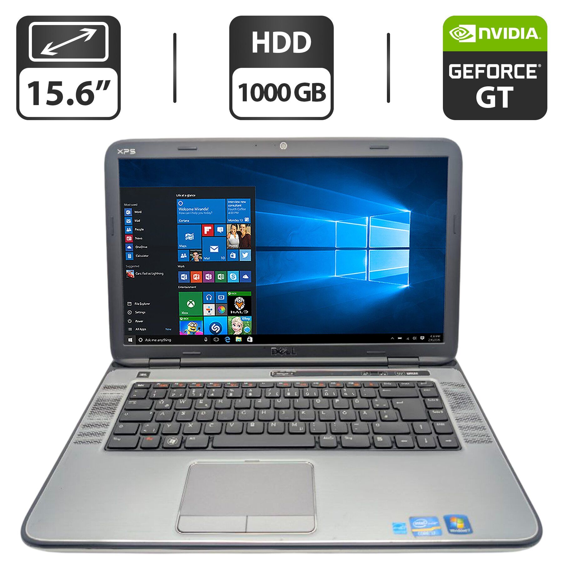 Ноутбук Dell XPS L502X / 15.6" (1366x768) TN / Intel Core i7-2670QM (4 (8) ядра по 2.2 - 3.1 GHz) / 8 GB DDR3 / 1000 GB HDD / nVidia GeForce GT 540M, 2 GB GDDR3, 128-bit / WebCam / DVD-ROM