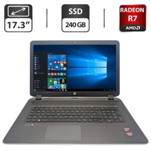 Ноутбук HP Pavilion 17-f005sr / 17.3" (1600x900) TN / AMD A8-6410 (4 ядра по 2.0 - 2.4 GHz) / 8 GB DDR3 / 240 GB SSD / AMD Radeon R7 M260, 2 GB GDDR3, 64-bit / WebCam / DVD-ROM