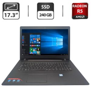 Ноутбук Lenovo IdeaPad 110-17 / 17.3" (1600x900) TN / Intel Core i5-7200U (2 (4) ядра по 2.5 - 3.1 GHz) / 8 GB DDR4 / 240 GB SSD / AMD Radeon R5 M430, 2 GB GDDR3, 64-bit / WebCam / DVD-ROM