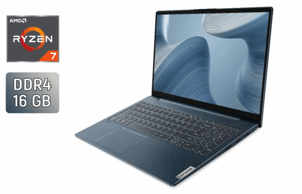 Ноутбук Lenovo IdeaPad 5 15ALC05 / 15.6" (1920x1080) IPS / AMD Ryzen 7 5700U (8 (16) ядер по 1.8 - 4.3 GHz) / 16 GB DDR4 / 512 GB SSD / AMD Radeon Graphics 512SP / WebCam / Windows 11