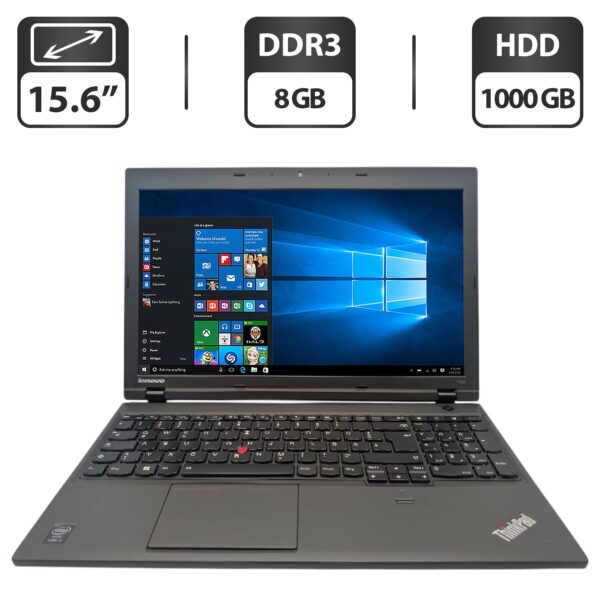 Ноутбук Lenovo ThinkPad L540 / 15.6" (1366x768) TN / Intel Core i3-4000M (2 (4) ядра по 2.4 GHz) / 8 GB DDR3 / 1000 GB HDD / Intel HD Graphics 4600 / WebCam / DVD-ROM