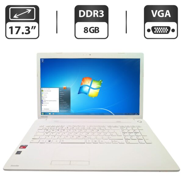 Ноутбук Toshiba Satellite C70D / 17.3" (1600x900) TN / AMD A6-6310 (4 ядра по 2.4 GHz) / 8 GB DDR3 / 500 GB HDD / AMD Radeon R4 Graphics / WebCam / DVD-ROM