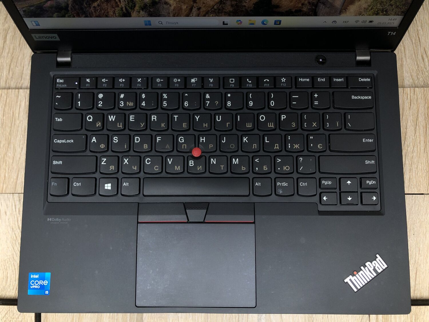 Ультрабук Lenovo ThinkPad T14 Gen 2 / 14" (1920x1080) IPS / Intel Core i5-1145G7 (4 (8) ядра по 2.6 - 4.4 GHz) / 16 GB DDR4 / 256 GB SSD M.2 / Intel Iris Xe Graphics / WebCam / HDMI - Зображення 4