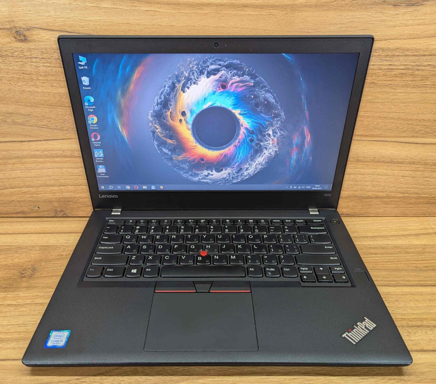 Ультрабук Lenovo ThinkPad T470 / 14" (1366x768) TN / Intel Core i5-7200U (2 (4) ядра по 2.5 - 3.1 GHz) / 8 GB DDR4 / 240 GB SSD / Intel HD Graphics 520 / WebCam / TouchID / Windows 10 - Зображення 2