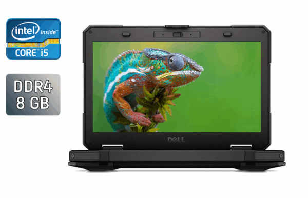 Захищений ноутбук Dell Latitude 14 Rugged 5414 / 14" (1366x768) TN / Intel Core i5-6300U (2 (4) ядра по 2.4 - 3.0 GHz) / 8 GB DDR4 / 256 GB SSD / Intel HD Graphics 520 / WebCam / HDMI / Windows 10