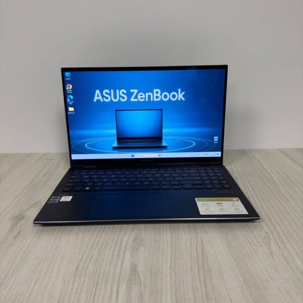 Ультрабук-трансформер Б-клас Asus Zenbook Pro 15 Flip Q529ZA / 15.6" (2880x1620) OLED / Intel Core i7-12700H (14 (20) ядер по 3.5 - 4.7 GHz) / 16 GB DDR5 / 512 GB SSD NVMe / Intel Iris Xe Graphics / WebCam - Зображення 2