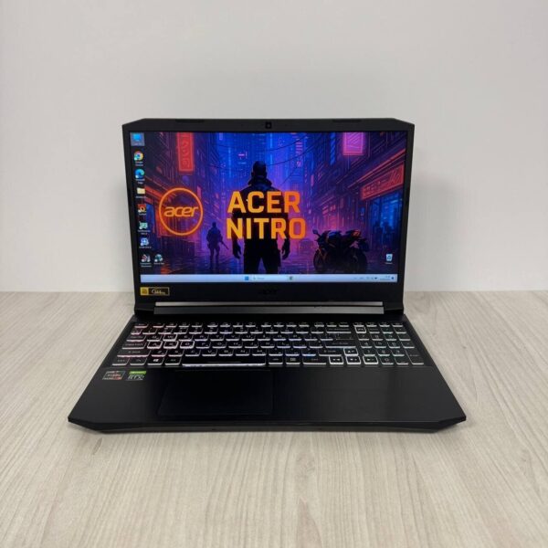 Ігровий ноутбук Б-клас Acer Nitro 5 AN515-45 / 15.6" (1920x1080) IPS / AMD Ryzen 7 5800H (8 (16) ядер по 3.2 - 4.4 GHz) / 16 GB DDR4 / 1000 GB SSD NVMe / nVidia GeForce RTX 3070, 8 GB GDDR6, 256-bit / WebCam - Зображення 2
