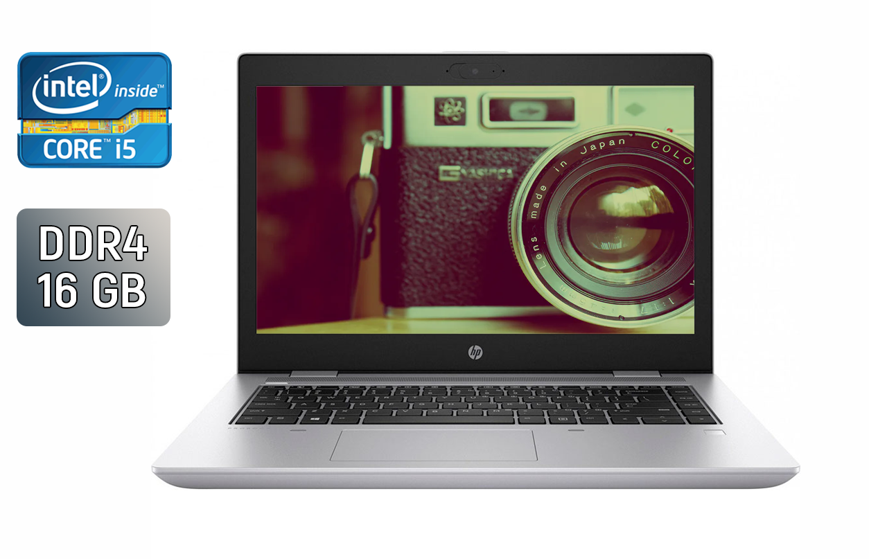 3 шт. Ноутбуків: HP ProBook 640 G5 / 14" (1920x1080) IPS / Intel Core i5-8265U (4 (8) ядра по 1.6 - 3.9 GHz) / 16 GB DDR4 / 480 GB SSD / Intel UHD Graphics 620 / TouchID / WebCam / Windows 10