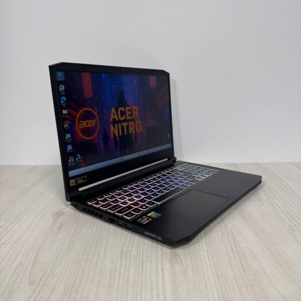Ігровий ноутбук Б-клас Acer Nitro 5 AN515-45 / 15.6" (1920x1080) IPS / AMD Ryzen 7 5800H (8 (16) ядер по 3.2 - 4.4 GHz) / 16 GB DDR4 / 1000 GB SSD NVMe / nVidia GeForce RTX 3070, 8 GB GDDR6, 256-bit / WebCam - Зображення 4