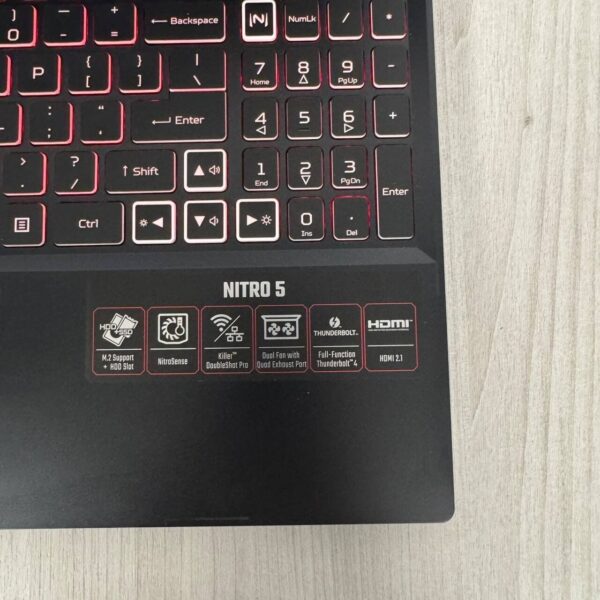 Ігровий ноутбук Acer Nitro 5 AN515-58 / 15.6" (1920x1080) IPS / Intel Core i5-12500H (12 (16) ядер по 3.3 - 4.5 GHz) / 16 GB DDR5 / 512 GB SSD NVMe / nVidia GeForce RTX 4050, 6 GB GDDR6, 96-bit / WebCam - Зображення 9