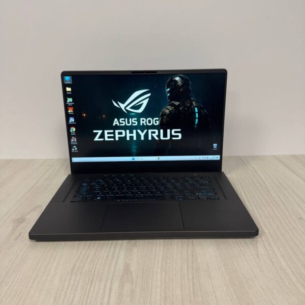 Ігровий ноутбук Asus ROG Zephyrus G15 GA503RM / 15.6" (1920x1080) IPS / AMD Ryzen 9 6900HS (8 (16) ядер по 3.3 - 4.9 GHz) / 16 GB DDR5 / 512 GB SSD NVMe / nVidia GeForce RTX 3060, 6 GB GDDR6, 192-bit / WebCam - Зображення 2