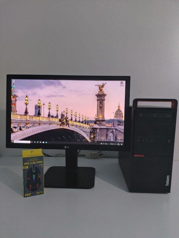 Комплект: Lenovo ThinkCentre M800 Tower / Intel Core i5-6500T (4 ядра по 2.5 - 3.1 GHz) / 16 GB DDR4 / 512 GB SSD + 500 GB HDD / nVidia Quadro P2000, 5 GB GDDR5, 160-bit / DVD-ROM + Монітор LG 24MB37PM-B / 24" (1920x1080) IPS