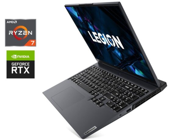 Ігровий ноутбук Lenovo Legion 5 Pro 16ACH6H / 16" (2560x1600) IPS / AMD Ryzen 7 5800H (8 (16) ядер по 3.2 - 4.4 GHz) / 16 GB DDR4 / 1000 GB SSD NVMe / nVidia GeForce RTX 3070, 8 GB GDDR6, 256-bit / WebCam