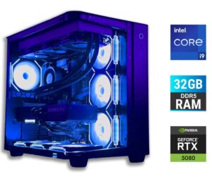Новий Ігровий ПК Tower / Intel Core i9-14900K (24 (32) ядра по 3.2 - 6.0 GHz) / 32 GB DDR5 / 2000 GB SSD / nVidia GeForce RTX 5080, 16 GB GDDR7, 256-bit / 850W + Кабель живлення