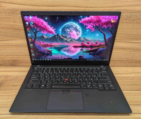 Ультрабук Lenovo ThinkPad X1 Carbon Gen8 / 14" (1920x1080) IPS / Intel Core i5-10210U (4 (8) ядра по 1.6 - 4.2 GHz) / 8 GB DDR4 / 512 GB SSD / Intel UHD Graphics / WebCam / Windows 10 - Зображення 2