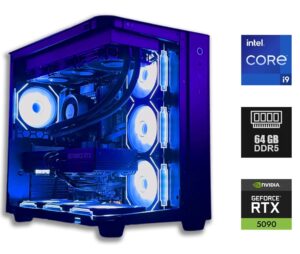 Новий ігровий ПК Tower / Intel Core i9-14900K (24 (32) ядра по 3.2 - 6.0 GHz) / 64 GB DDR5 / 2000 GB SSD / nVidia GeForce RTX 5090, 32 GB GDDR7, 512-bit / 1200W + Кабель живлення
