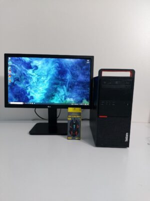 Комплект: Lenovo ThinkCentre M800 Tower / Intel Core i5-6500 (4 ядра по 3.2 - 3.6 GHz) / 16 GB DDR4 / 120 GB SSD + 512 GB SSD / nVidia GeForce GTX 950, 2 GB GDDR5, 128-bit / DVD-ROM + Монітор LG 24MB37PM-B / 24" (1920x1080) IPS