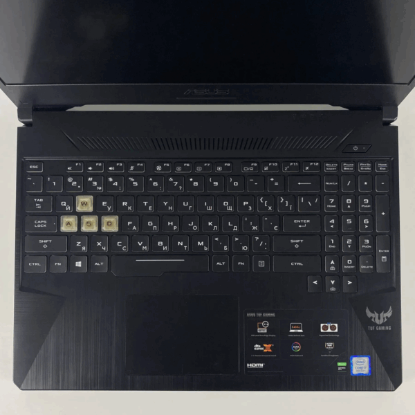 Ігровий ноутбук Б-клас Asus TUF Gaming FX505GD / 15.6" (1920x1080) IPS / Intel Core i7-9750H (6 (12) ядер по 2.6 - 4.5 GHz) / 16 GB DDR4 / 512 GB SSD / nVidia GeForce GTX 1650, 4 GB GDDR6, 128-bit / WebCam / HDMI - Зображення 3