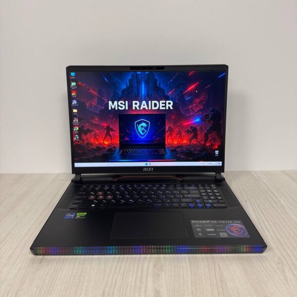 Ігровий ноутбук MSI Raider GE78HX 13VH / 17.3" (2560x1440) IPS / Intel Core i9-13950HX (24 (32) ядер по 2.2 - 5.5 GHz) / 32 GB DDR5 / 2000 GB SSD NVMe / nVidia GeForce RTX 4080, 12 GB GDDR6, 192-bit / WebCam - Зображення 2