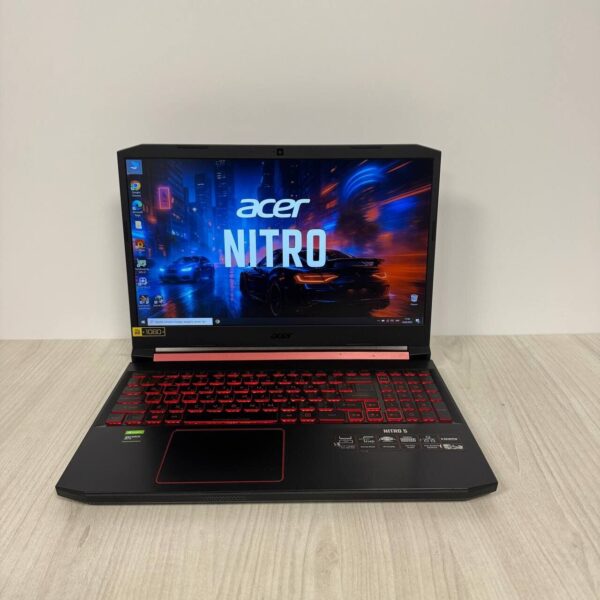Ігровий ноутбук Б-клас Acer Nitro 5 AN515-43 / 15.6" (1920x1080) IPS / AMD Ryzen 5 3550H (4 (8) ядра по 2.1 - 3.7 GHz) / 16 GB DDR4 / 256 GB SSD NVMe + 1000 GB HDD / nVidia GeForce GTX 1650, 4 GB GDDR6, 128-bit / WebCam - Зображення 2