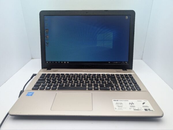 Ноутбук Asus X541N / 15.6" (1366x768) TN / Intel Celeron N3350 (2 ядра по 1.1 - 2.4 GHz) / 4 GB DDR3 / 120 GB SSD / Intel HD Graphics 500 / WebCam / DVD-ROM - Зображення 2