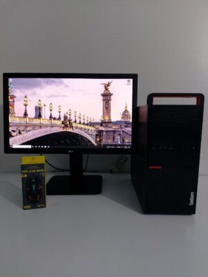 Комплект: Lenovo ThinkCentre M800 Tower / Intel Core i5-6400 (4 ядра по 2.7 - 3.3 GHz) / 16 GB DDR4 / 512 GB SSD + 500 GB HDD / nVidia Quadro P2000, 5 GB GDDR5, 160-bit / DVD-ROM + Монітор LG 24MB37PM-B / 24" (1920x1080) IPS