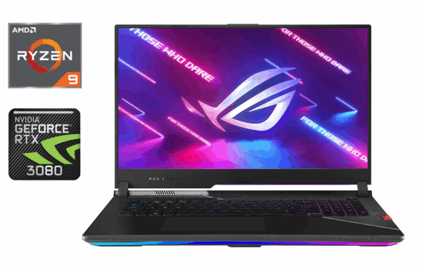 Ігровий ноутбук Asus ROG Strix G733Q / 17.3" (1920x1080) IPS / AMD Ryzen 9 5900HX (8 (16) ядер по 3.3 - 4.6 GHz) / 32 GB DDR4 / 1000 GB SSD / nVidia GeForce RTX 3080, 16 GB GDDR6, 256-bit / Windows 11