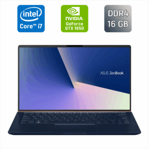 Ігровий ноутбук Asus ZenBook UX534F / 15.6" (1920x1080) IPS / Intel Core i7-10510U (4 (8) ядра по 1.8 - 4.9 GHz) / 16 GB DDR4 / 1000 GB SSD / nVidia GeForce GTX 1650, 4 GB GDDR5, 128-bit / WebCam / Windows 11