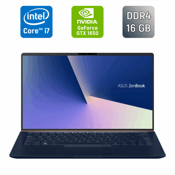 Ігровий ноутбук Asus ZenBook UX534F / 15.6" (1920x1080) IPS / Intel Core i7-10510U (4 (8) ядра по 1.8 - 4.9 GHz) / 16 GB DDR4 / 1000 GB SSD / nVidia GeForce GTX 1650, 4 GB GDDR5, 128-bit / WebCam / Windows 11