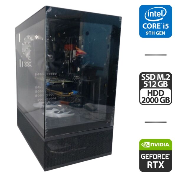Ігровий ПК 1stPlayer Mi7-A Tower / Intel Core i5-9600K (6 ядер по 3.7 - 4.6 GHz) / 16 GB DDR4 / 512 GB SSD M.2 + 2000 GB HDD / nVidia GeForce RTX 2060, 6 GB GDDR6, 192-bit / 500W