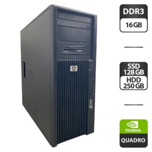 Комп'ютер HP Z200 Workstation Tower / Intel Core i7-860 (4 (8) ядра по 2.8 - 3.46 GHz) / 16 GB DDR3 / 128 GB SSD + 250 GB HDD / nVidia Quadro 2000, 1 GB GDDR5, 128-bit / DVD-ROM